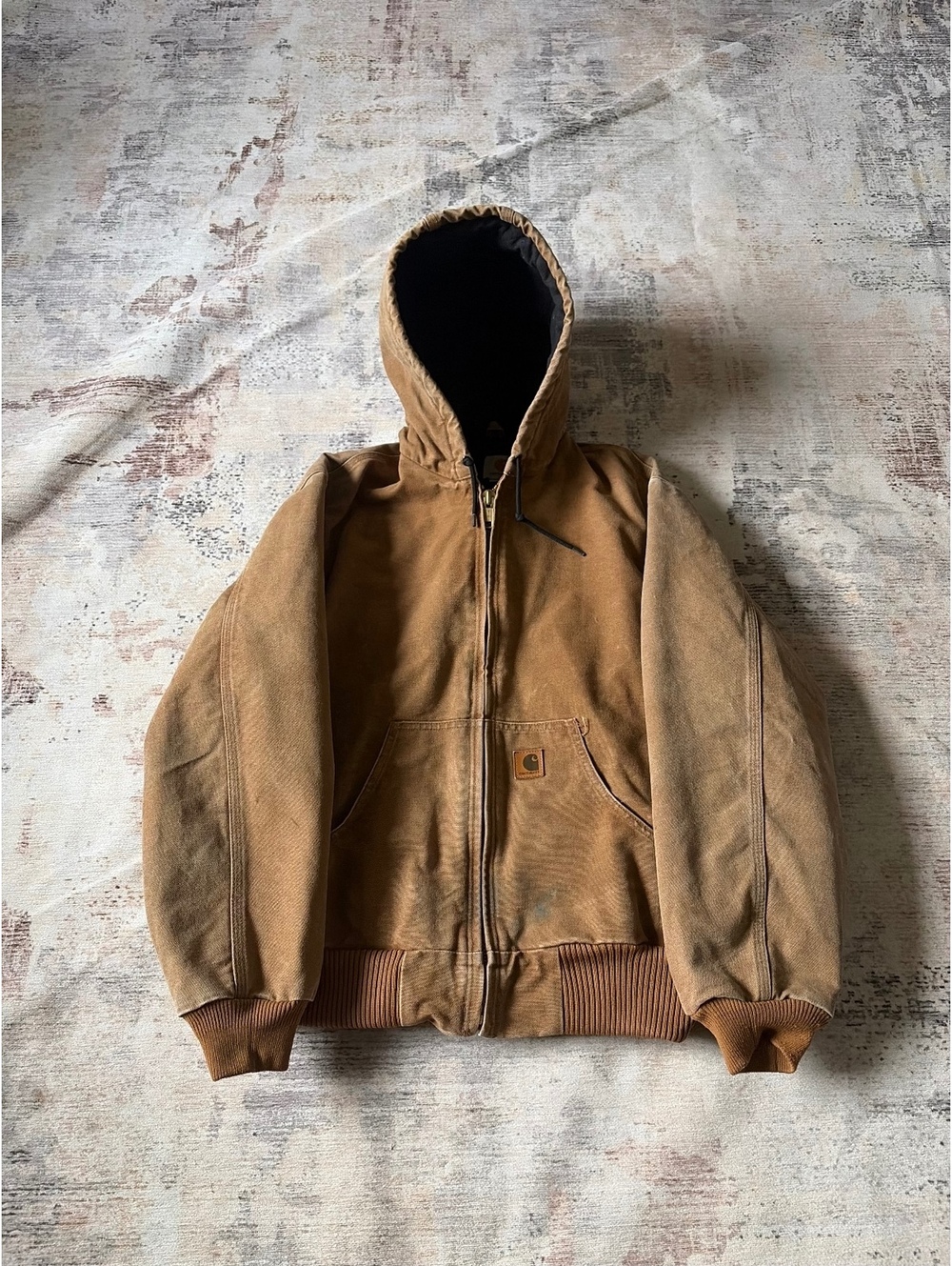 Carhartt J130 211 hooded jacket medium men’s insulated tan
